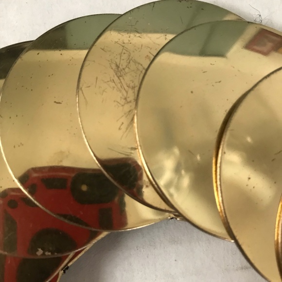 Coin Belt Gold Stretch Vintage Wide Statement Disc - Picture 5 of 10